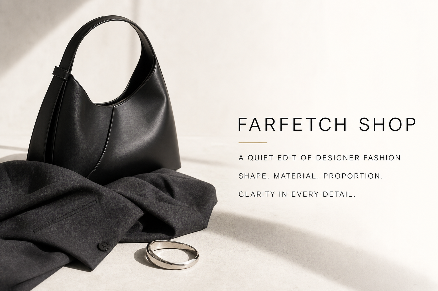 FARFETCH SHOP: a quiet edit of designer fashion.